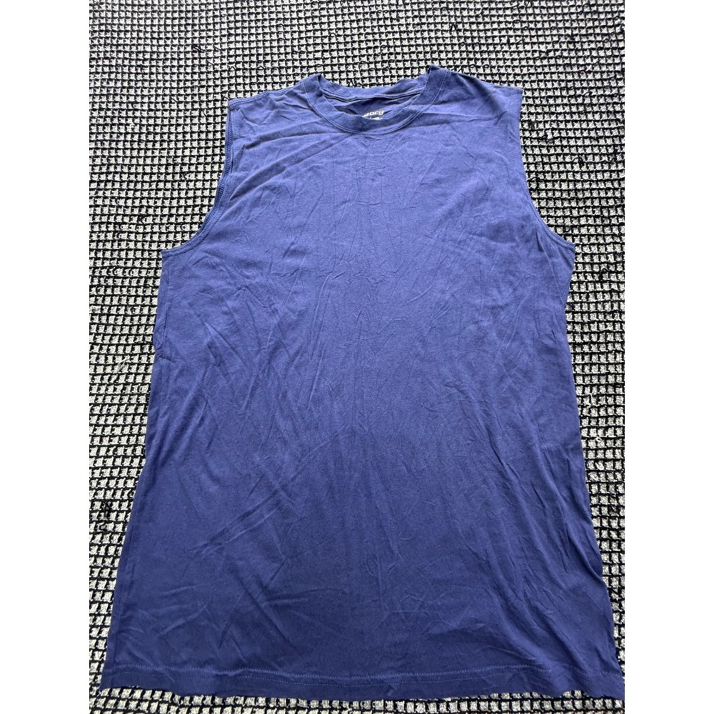 BCG Muscle Tee Mens Large Blue Sleeveless Crew Neck Activewear Shirt